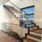 luxury high quality wood handrail railing balusters stair glass handrails for stairs