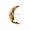 K&B 5 piece wall decor natural color moon shelf wall mounted crescent moon shelf for crystal