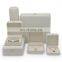 Factory direct supply white color leather convex edge jewelry box ring box