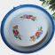 enamel round tray Flower decal wholesale enamel steel round tray