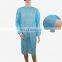 OEM Disposable Isolation Gown With Back Tie Anti-static Blue PP Gown For Hospital