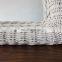 Hot Selling Small Arched White Rattan Mirror Home Decoration Bedroom WHolesale made in Vietnam