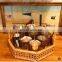 Polygon Rattan Serving Tray With Handles, Ottoman Tray for Living Room Wholesale Vietnam Supplier