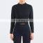 New Double Zipper Front Long Sleeve Shirt Seamless High Waist Elastic Legging Sets Women Fitness