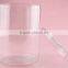 455g clear plastic pet jar with clear plastic lids for dry food