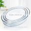 Latest product oval pyrex glass baking dish /glass plate