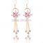 Multicolor fashion drop earrings for women 2015 long tassel earrings fancy earrings for girls
