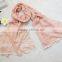 Wholesale Plain Cotton Linen Flower Embroidery Designs Ladies Scarves