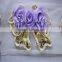 IN Stock 5 INCH shabby fabric flowers Hair BOW Accessory