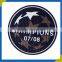 custom iron on sport football cup heat transfer print flocking fabric flash labels