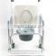 Aluminum Folding Toliet Bathroom Wheelchair With Wheels Commode Chair