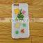 newest PC transpatent real dry flower mobile phone cases for girls