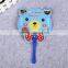 cute bear design plastic pp advertising fan kids hand fan for souvenir