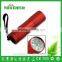 professional mini 9 leds torch light red color multipurpose waterpreoof 9 leds flashlight for outdoor hiking or camping