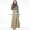 Custom Made Latest Dress Designs Long Sleeve Natural Waist Woman Muslim Dress Fashion