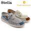 Casual strappy slip on linen lint fabric men canvas boat sneakers