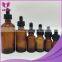 Factory supplier round amber glass dropper bottle 15ml with childproof cap for e-liquid packing