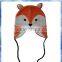 fox face free knitting patterns animal hats with earflap and 3D ear
