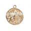 New Style Silver Plated Brass Filigree Diamond Hollow Lockets Jewelry Pendant 18*20*8mm