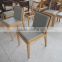 Thickness 0.6mm quality veneer solid wood leg church restaurant chair