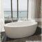 Customize solid surface Bathtub,White artificial stone bathtubs , engineering Stone Bath Tub