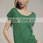 Ladies' Scoop Neck Short Sleeve Pullover Ottoman Knitted Sweater With Screen Print
