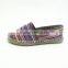  women shoes ethnic woven striped fabric jute sole espadrille