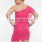 Vintage style good quality hot pink plus size sexy club dresses