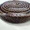 Braided Leather cords -Flat braided - 14 mm - Tan colour - 2pcs in a bunch packaging 2 mts