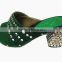 woman top fashion high heel leather slipper shoes with crystal stone sandals /many color stone heels shoes YZ1212-2