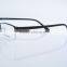 2016 New stylish woman metal optical frame half rimless 8218