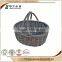Simple Cheap Hanging Natural Accept OEM rustic hinging stacking wicker basket storage