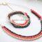 German flag color jewelry popular new clavicle short red and black beads gold jewelry set