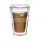 Stockage & promotional 300ml Heat resistant borosilicate glass coffee cup with glass lid for drinking