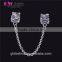 Vintage Silver Safety Chain 925 Sterling Silver Charm European Hot Sale Safety Chain for Woman Bracelet A003
