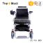 Topmedi hot sale portable outdoor folding wheelchair with big wheels for Disabled People