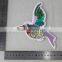 popular glitter colorful bird plastic sequin patch trim polyester embroidery for appliques