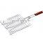 High Quality New Chrome Plated Non-stick BBQ Wire Mesh Triple Fish Grill Basket