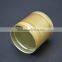 Golden aluminium caps for wine glass bottles