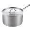Two Handle Sauce Pan Family Usage Stainless Steel Soup Pot with Lid