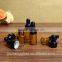 straight side brown 3ml Glass Eye Droppers Black Bulb Glass Droppers for Use with Glass Bottles. Screw Top