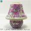 PINK mosaic colored glass candle holders