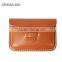 China leather products OEM/ODM accepted handmade leather name card holder leather coin purse