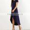 Short Sleeve Casual Loose T-Shirt Dress Hi-Low Shift Western Party Wear Short Front Long Back Dresses