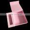 custom pink magnetic closure paper box with PVC window hair extension packaging box