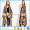 Colorful open front outwear with tribal print Indian women fashion kimono new design