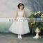 white flower halter kids evening gowns