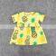 100% cotton summer fruit pattern toddlers dress wholesale baby dress new style