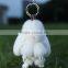 Hot Sales Cute Mink Fur Rabbit Shape Ball Plush Keychain