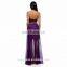 Women's Purple Rhinestone Beaded Sheer-overlay cocktail dress, formal gown homecoming prom dress